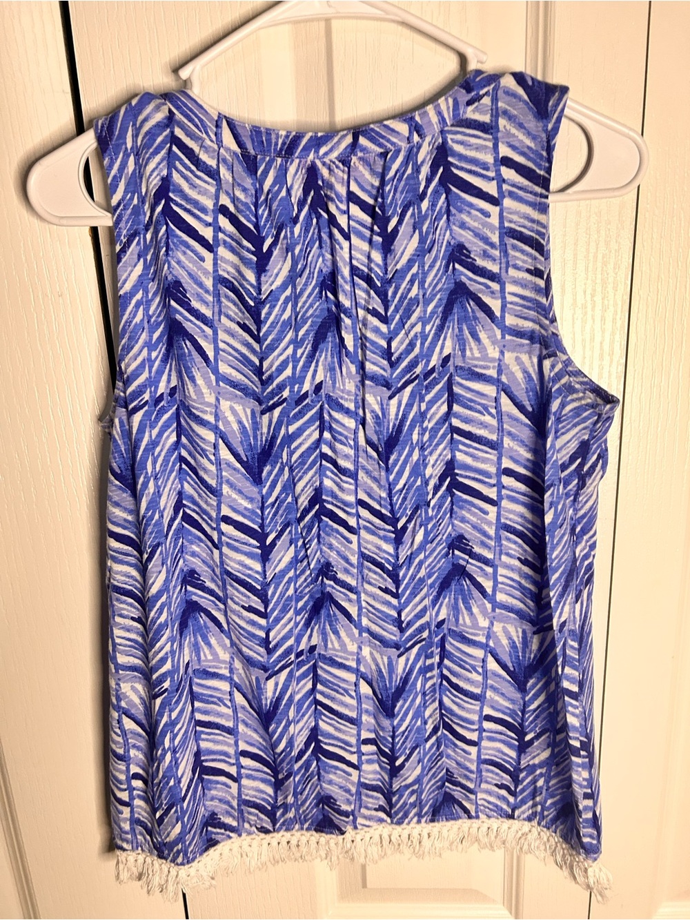 Lilly Pulitzer Kipper Top Tank Blouse Lapis Blue Costa Verde Women’s XS‎ Beach - Picture 7 of 7